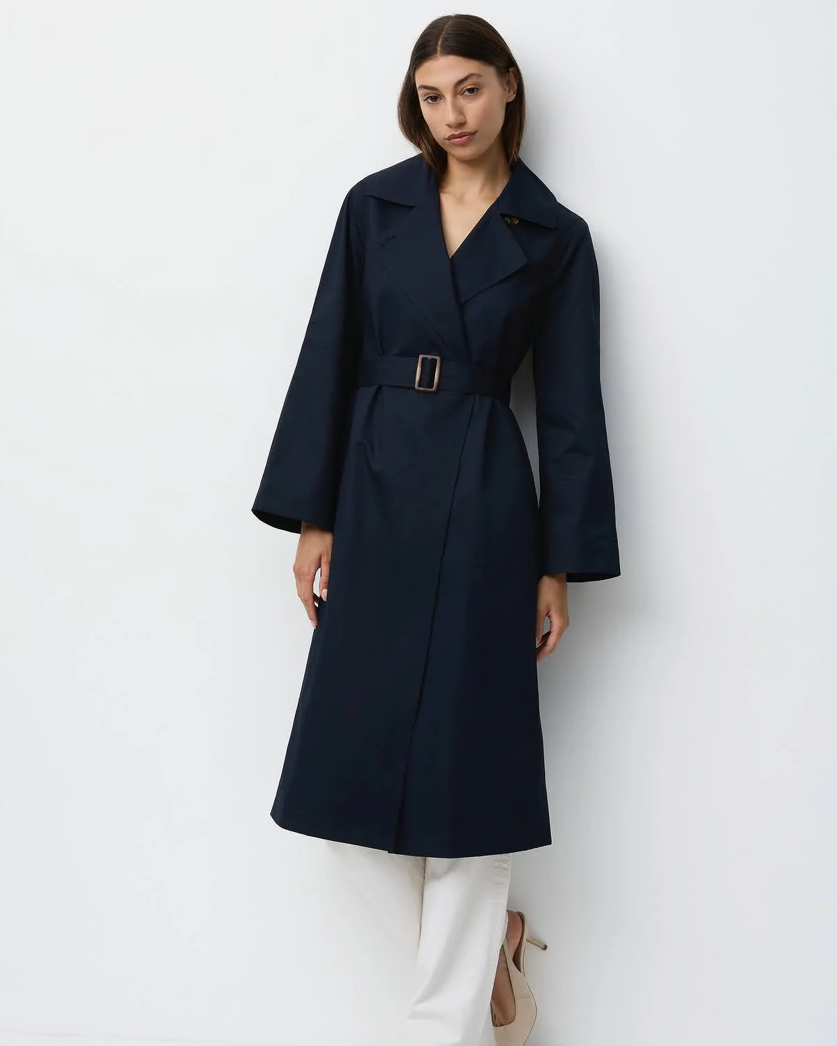 THE TAILORED TRENCH - NAVY - Image 4
